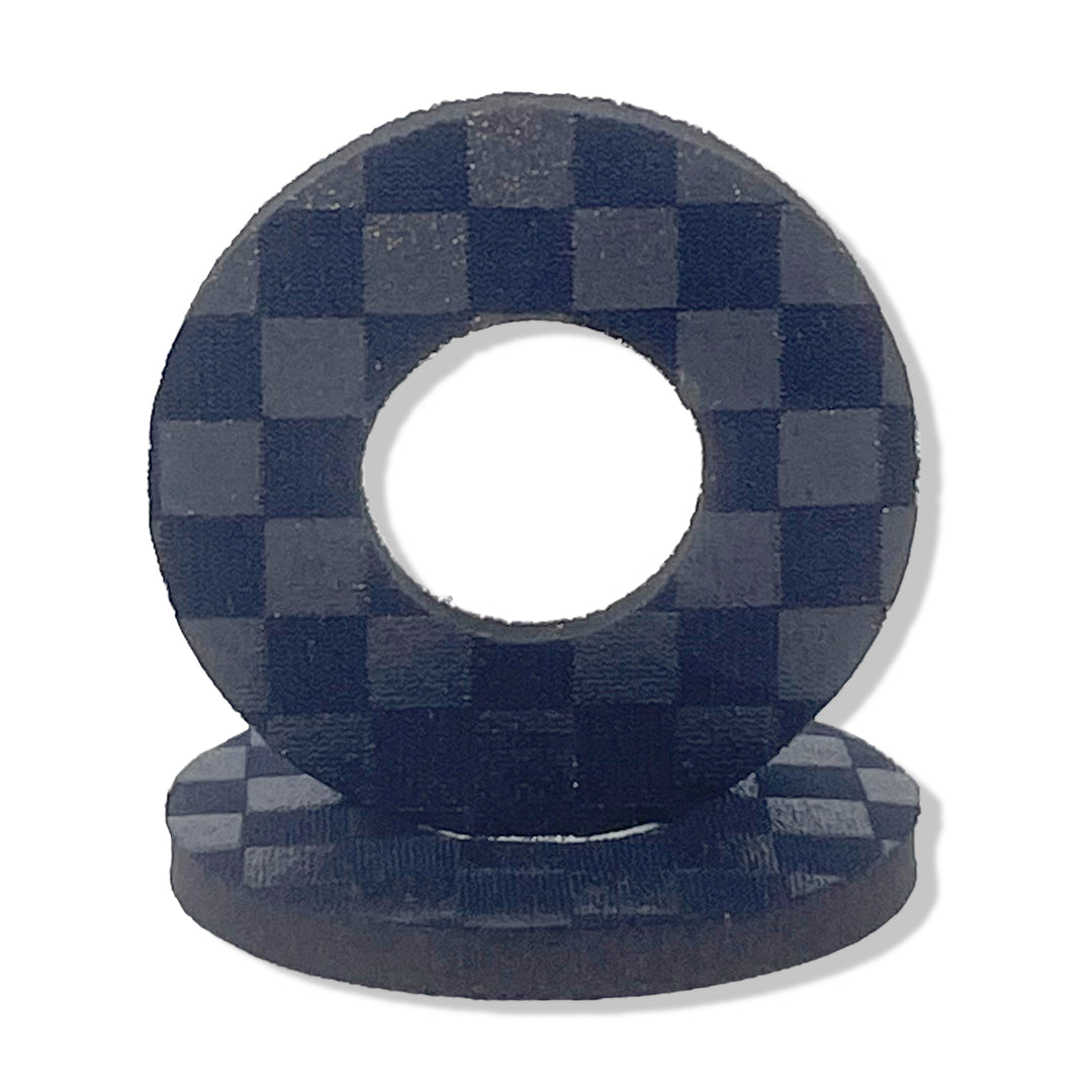 Checker Grip Donuts for MX BMX by Flite made in the USA neoprene sold as a pair black on black FliteBMX