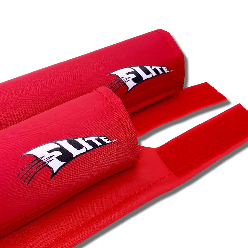 Mid school Flite Logo Pad set for BMX by Flite 3 piece set frame bar stem Red