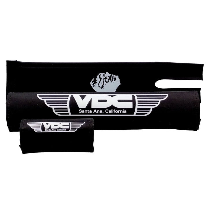 VDC Santa Ana California 3 piece BMX smooth black nylon made by FliteBMX