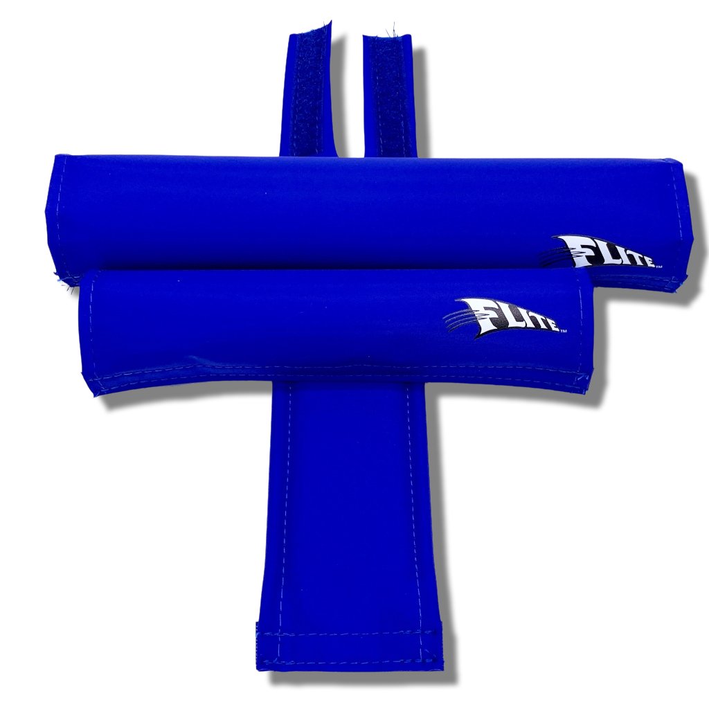 Mid school Flite Logo Pad set for BMX by Flite 3 piece set frame bar stem Blue